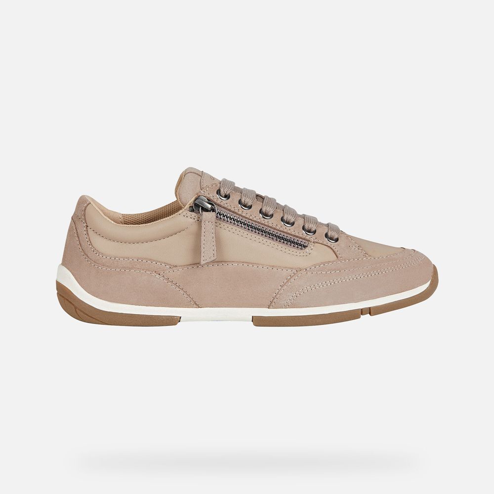 Basket Geox D Aglaia - Beige Foncé - Femme 184360-ZST